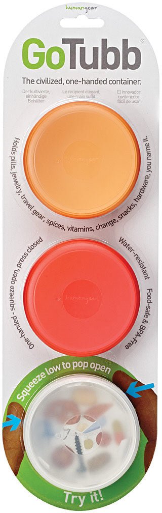 Gotubb Md 3 Pk Clear,Org,Red - Get Tight Gear