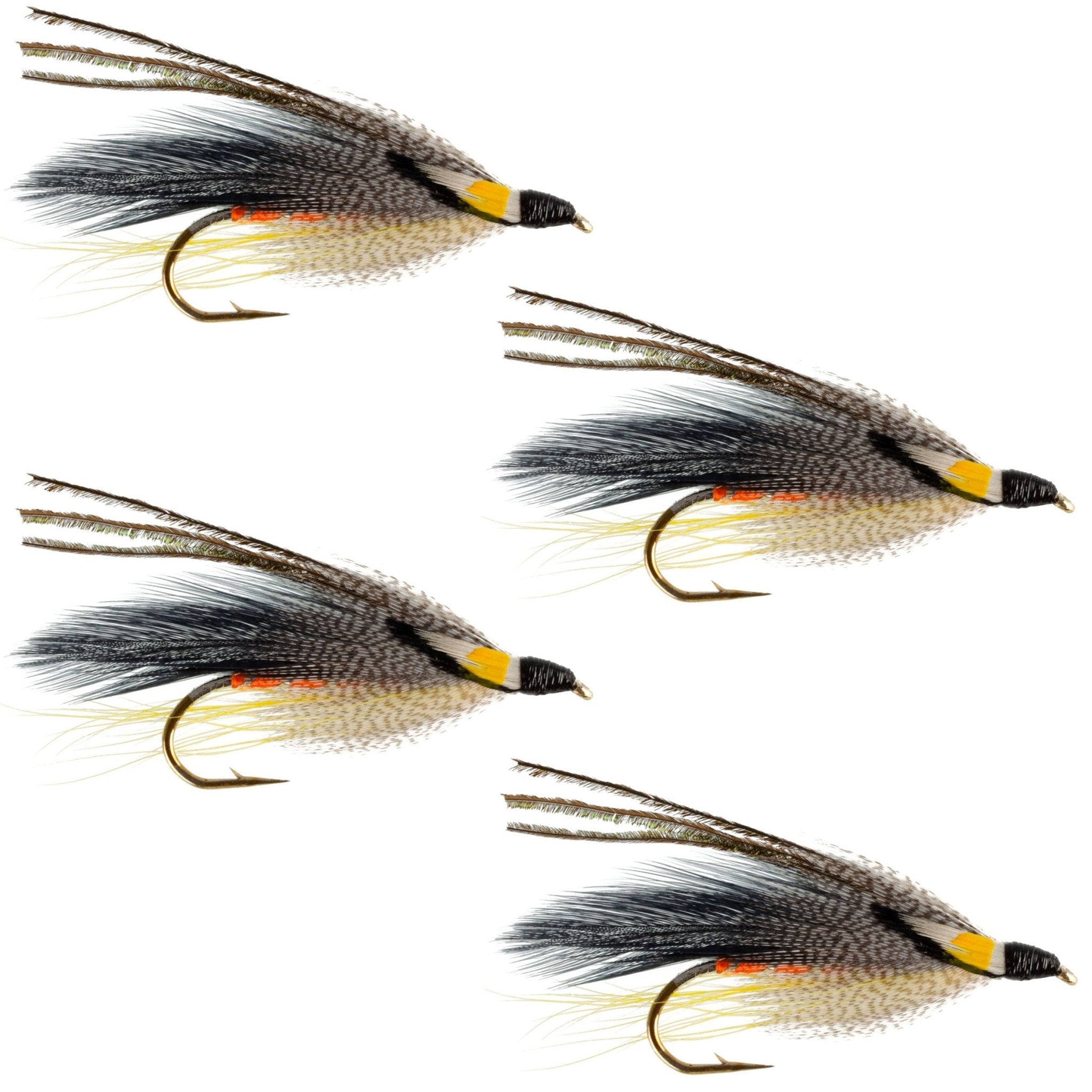 Gray Ghost Classic Streamer Flies - Set of 4 - Hook Size 4 - Get Tight Gear