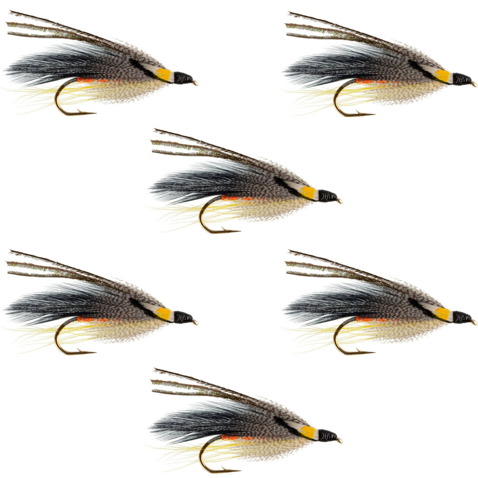 Gray Ghost Classic Streamer Flies - Set of 6 - Hook Size 4 - Get Tight Gear