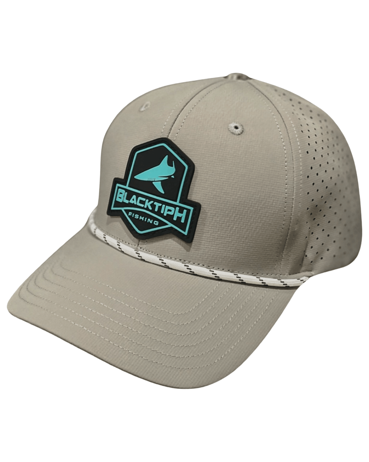 Grey Turquoise PVC Performance Snapback Hat - Get Tight Gear