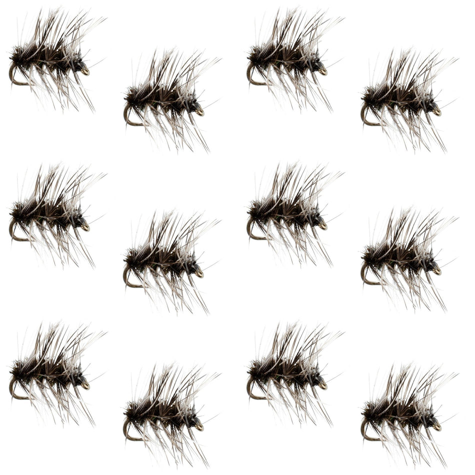 Griffiths Gnat Midge Trout Dry Fly Fishing Flies - 1 Dozen Flies Size 18 - Get Tight Gear