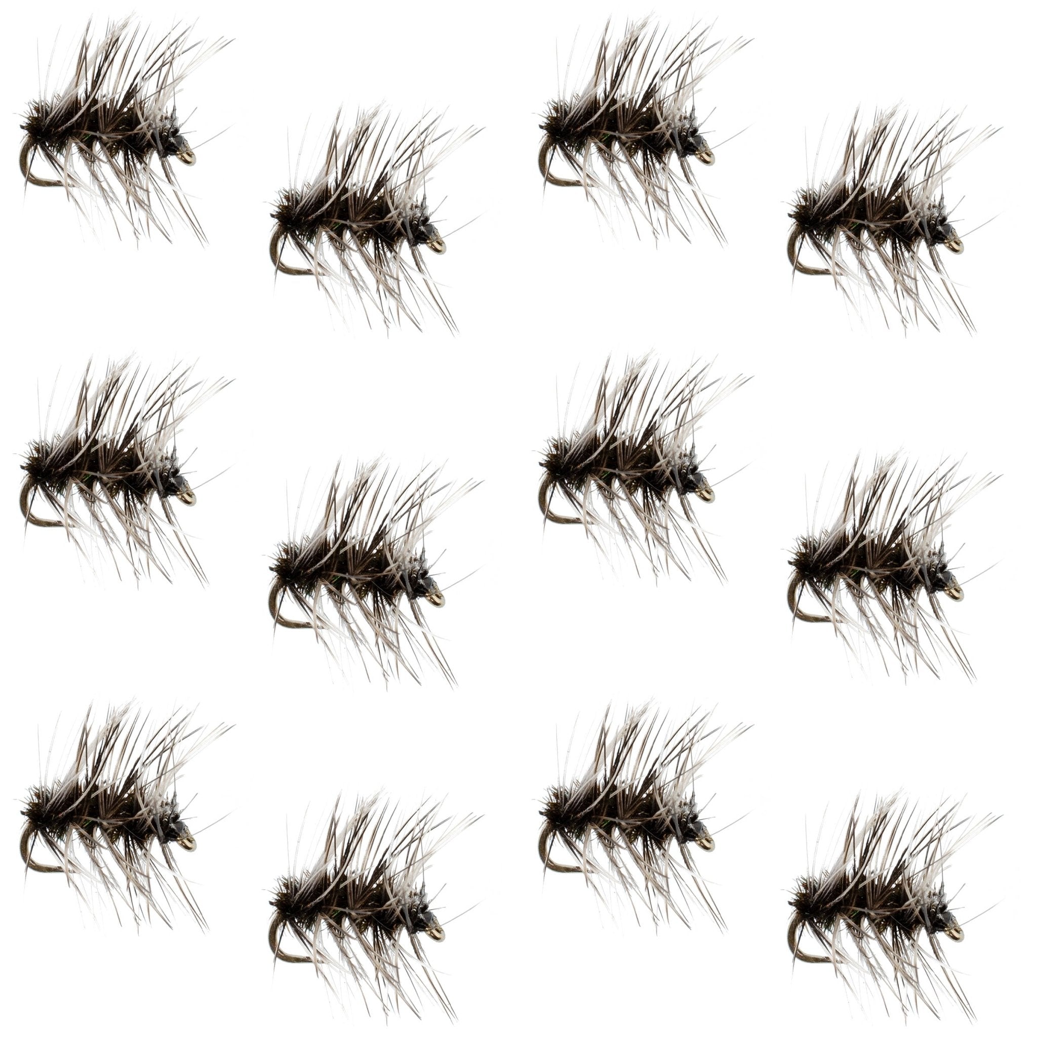 Griffiths Gnat Midge Trout Dry Fly Fishing Flies - 1 Dozen Flies Size 20 - Get Tight Gear