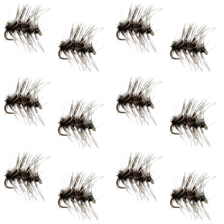 Griffiths Gnat Midge Trout Dry Fly Fishing Flies - 1 Dozen Flies Size 20 - Get Tight Gear