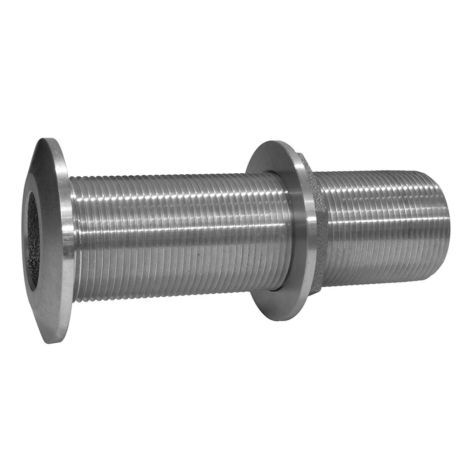 GROCO 1 - 1/2" Stainless Steel Extra Long Thru - Hull Fitting w/Nut - Get Tight Gear
