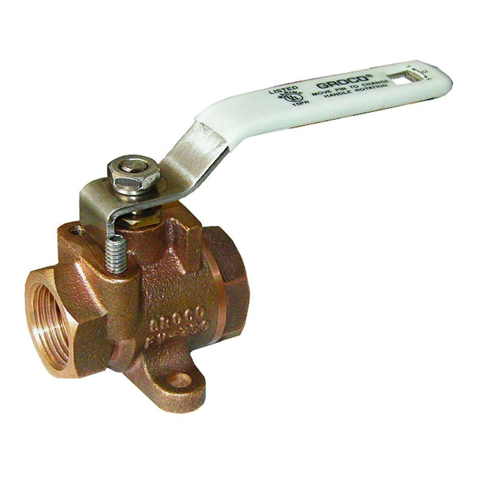 GROCO 1/4" NPT Bronze Inline Fuel Valve - Get Tight Gear