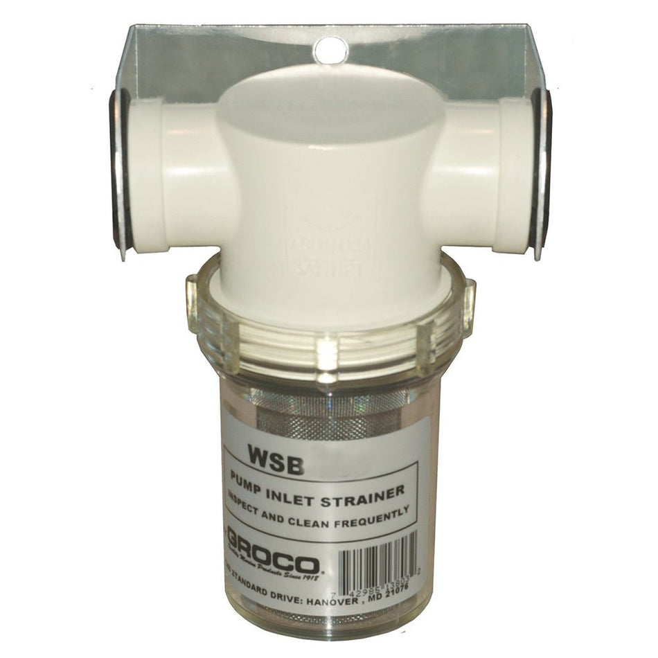 GROCO 3/4" Fresh Water Strainer w/Plastic Basket - Get Tight Gear