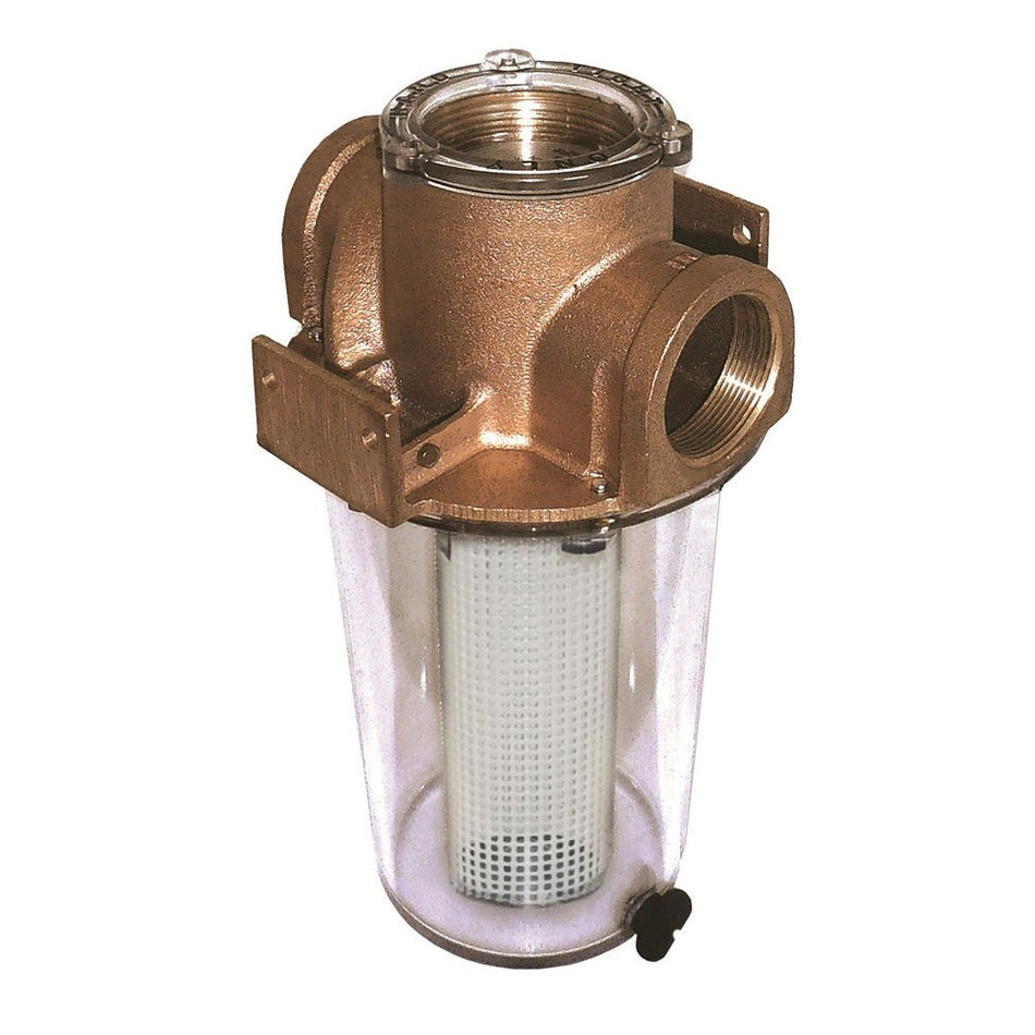 GROCO ARG - 1250 Series 1 - 1/4" Raw Water Strainer w/Non - Metallic Plastic Basket - Get Tight Gear