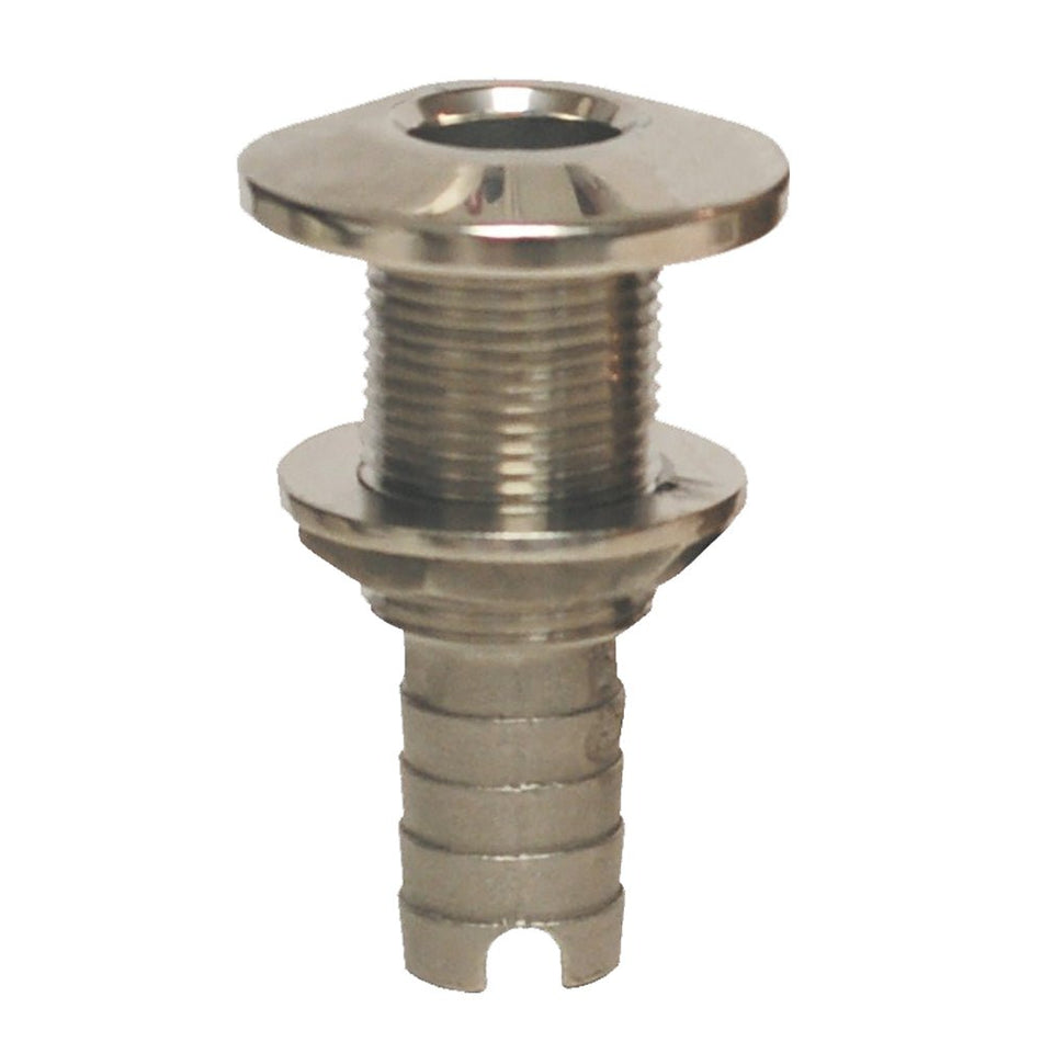GROCO Stainless Steel Hose Barb Thru - Hull Fitting - 1/2" - Get Tight Gear