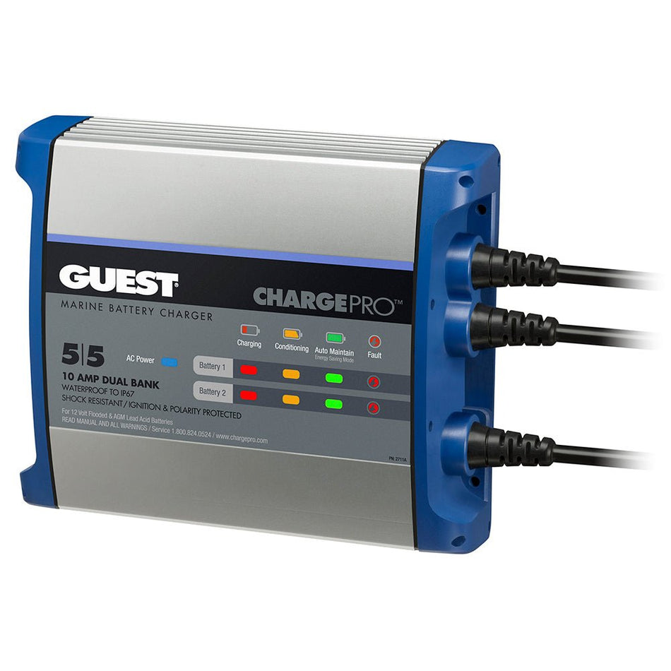 Guest On - Board Battery Charger 10A / 12V - 2 Bank - 120V Input - Get Tight Gear
