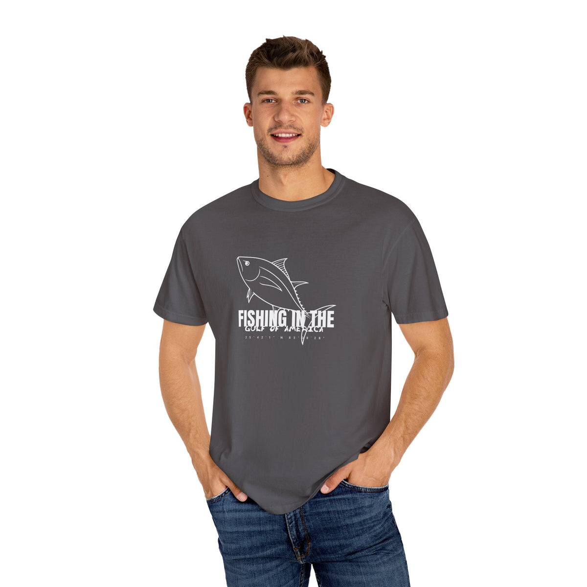 Gulf Of America Fishing Adventure Unisex Garment - Dyed T-shirt - Get Tight Gear