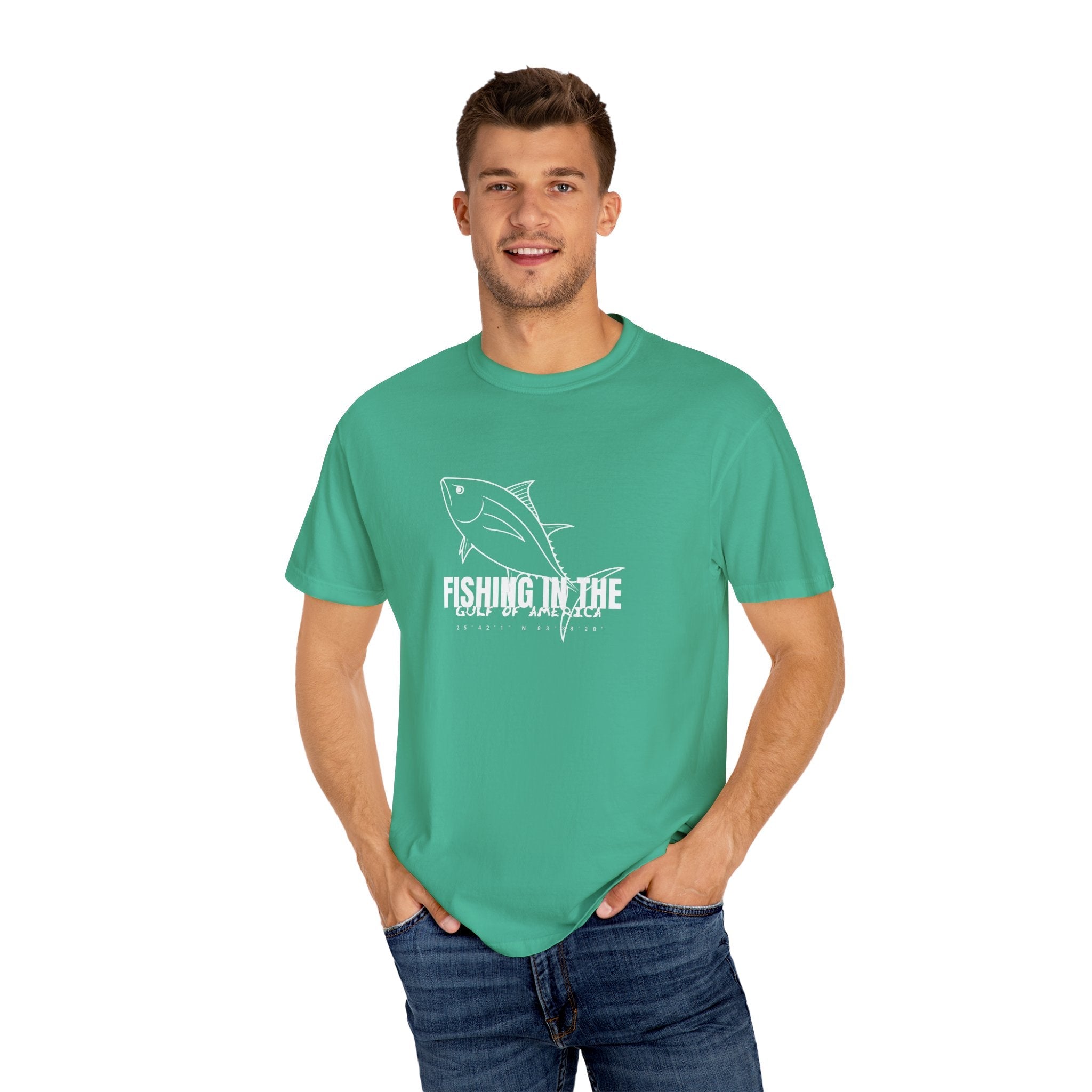 Gulf Of America Fishing Adventure Unisex Garment - Dyed T-shirt - Get Tight Gear