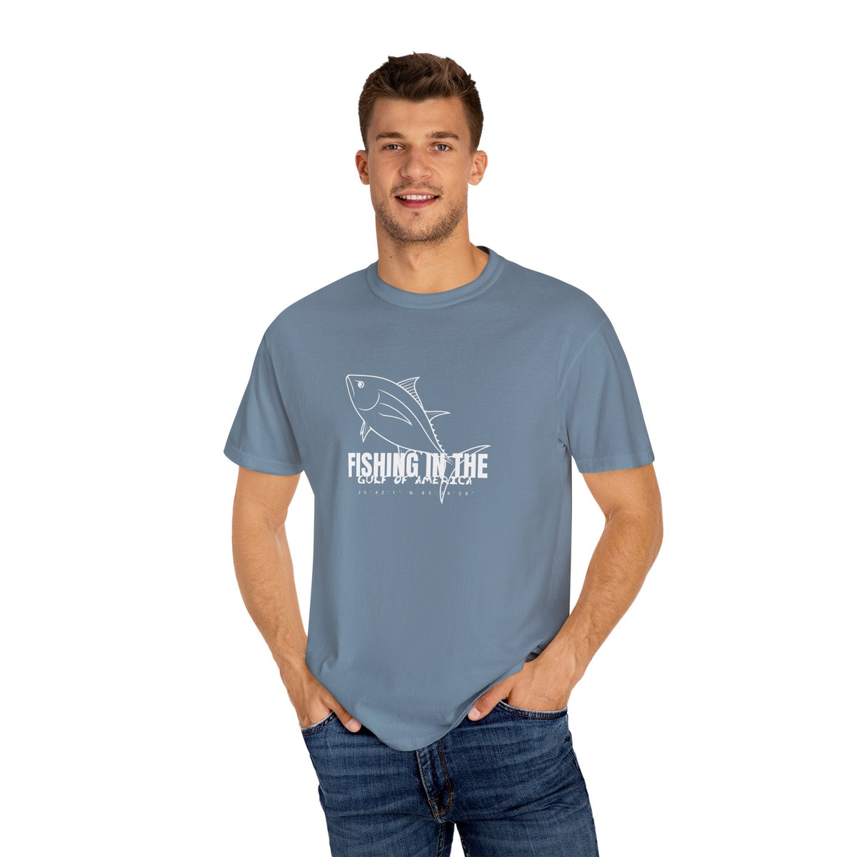 Gulf Of America Fishing Adventure Unisex Garment - Dyed T-shirt - Get Tight Gear
