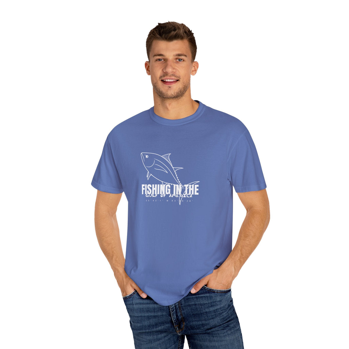 Gulf Of America Fishing Adventure Unisex Garment - Dyed T-shirt - Get Tight Gear