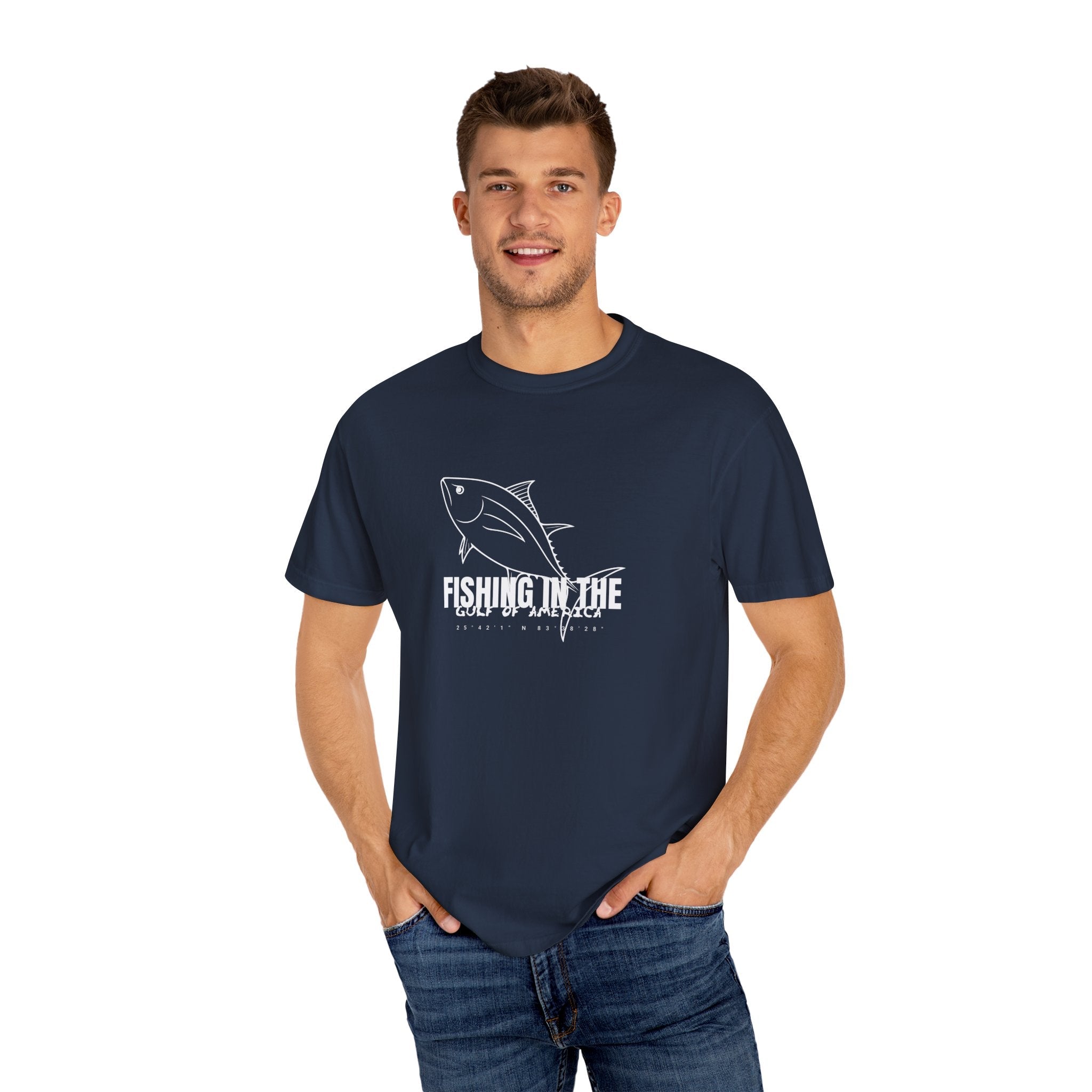 Gulf Of America Fishing Adventure Unisex Garment - Dyed T-shirt - Get Tight Gear