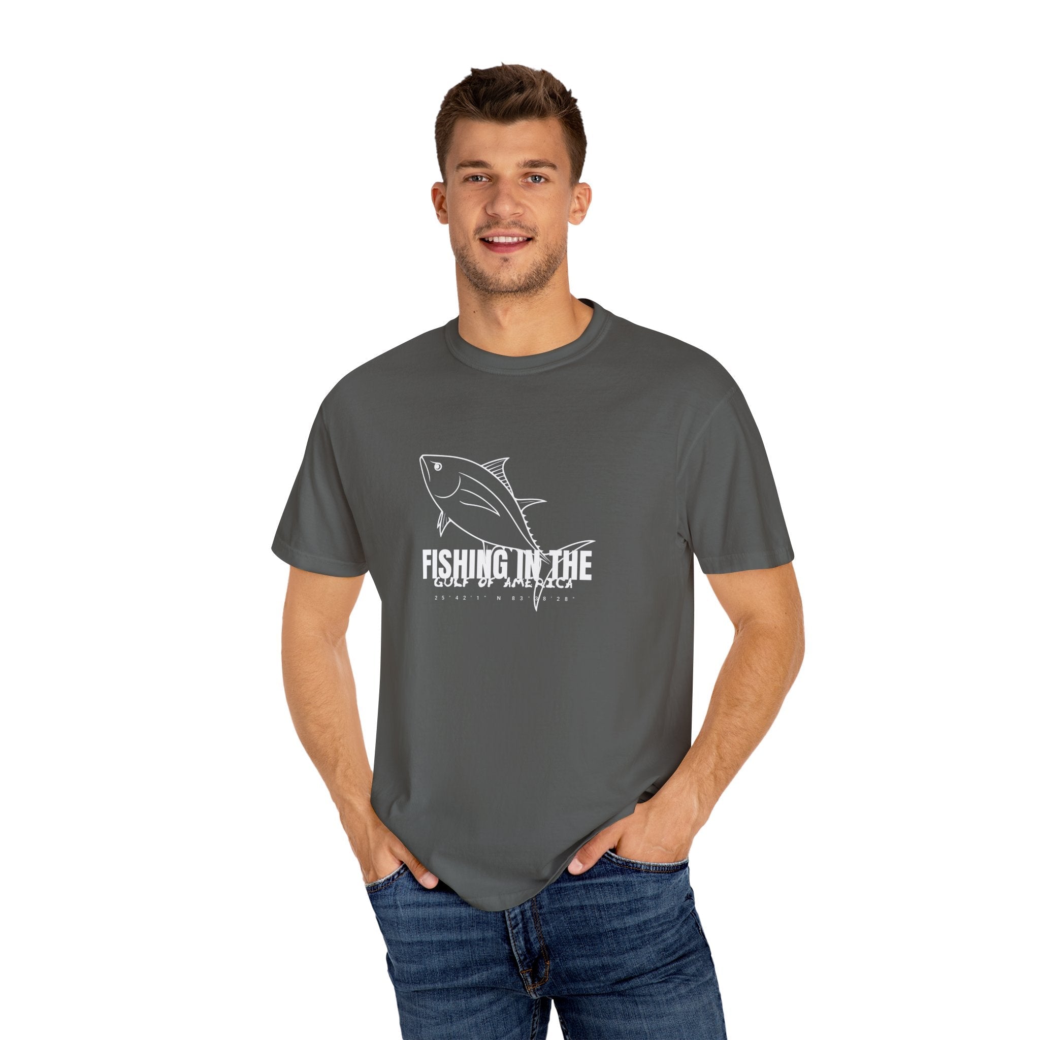 Gulf Of America Fishing Adventure Unisex Garment - Dyed T-shirt - Get Tight Gear