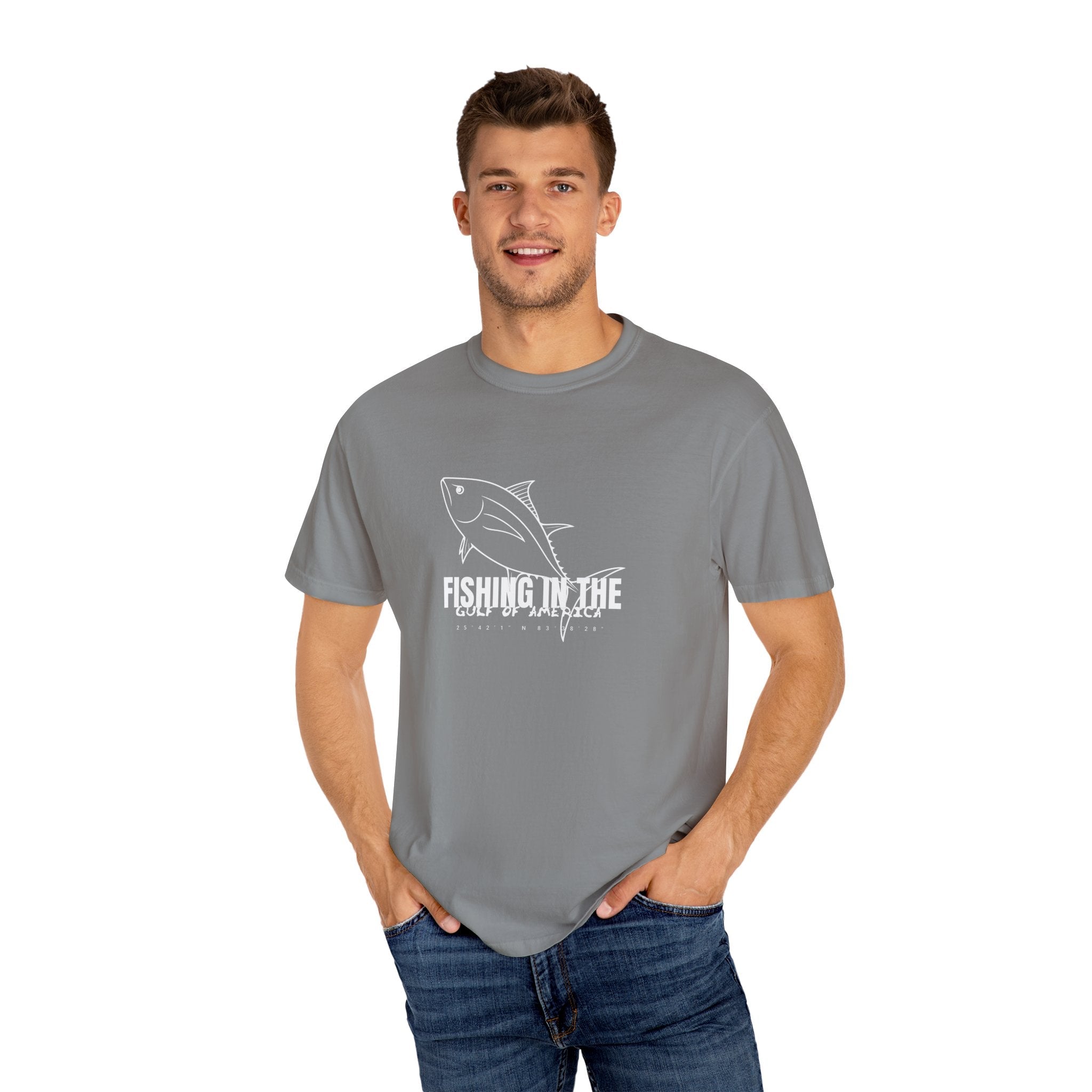 Gulf Of America Fishing Adventure Unisex Garment - Dyed T-shirt - Get Tight Gear