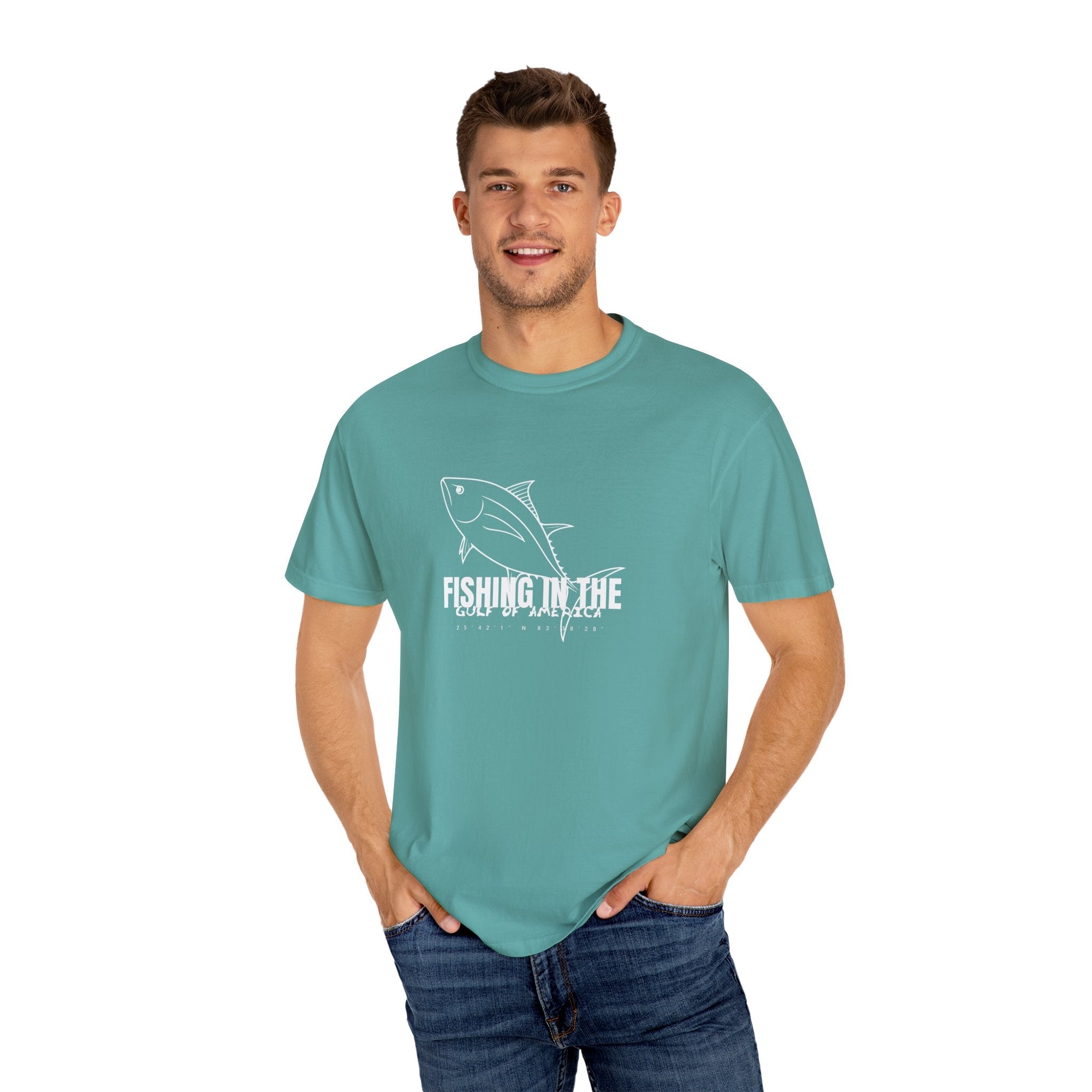 Gulf Of America Fishing Adventure Unisex Garment - Dyed T-shirt - Get Tight Gear
