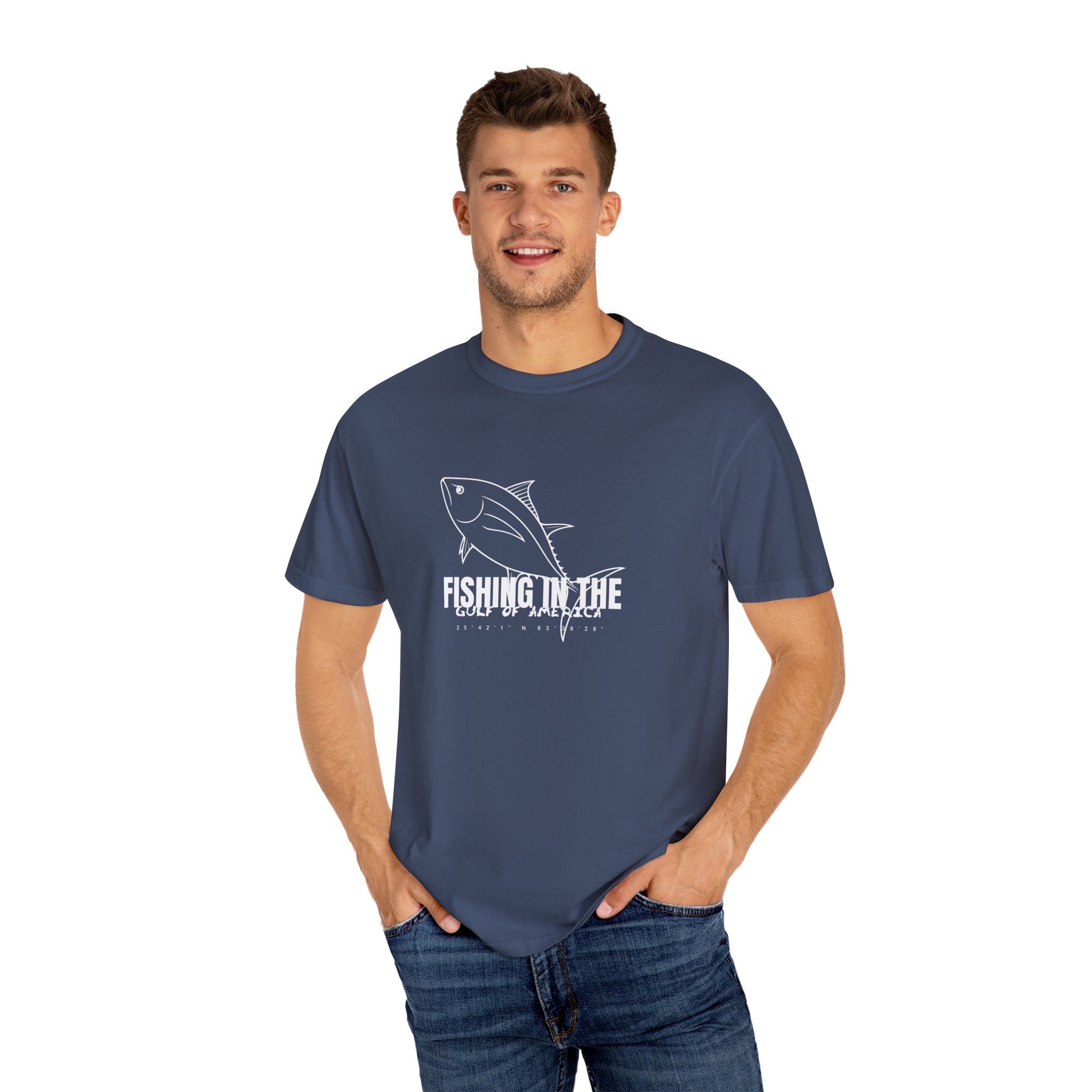 Gulf Of America Fishing Adventure Unisex Garment - Dyed T-shirt - Get Tight Gear