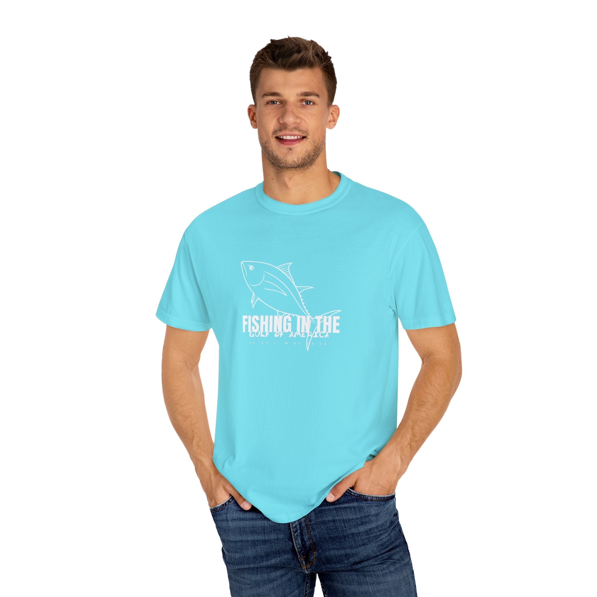 Gulf Of America Fishing Adventure Unisex Garment - Dyed T-shirt - Get Tight Gear