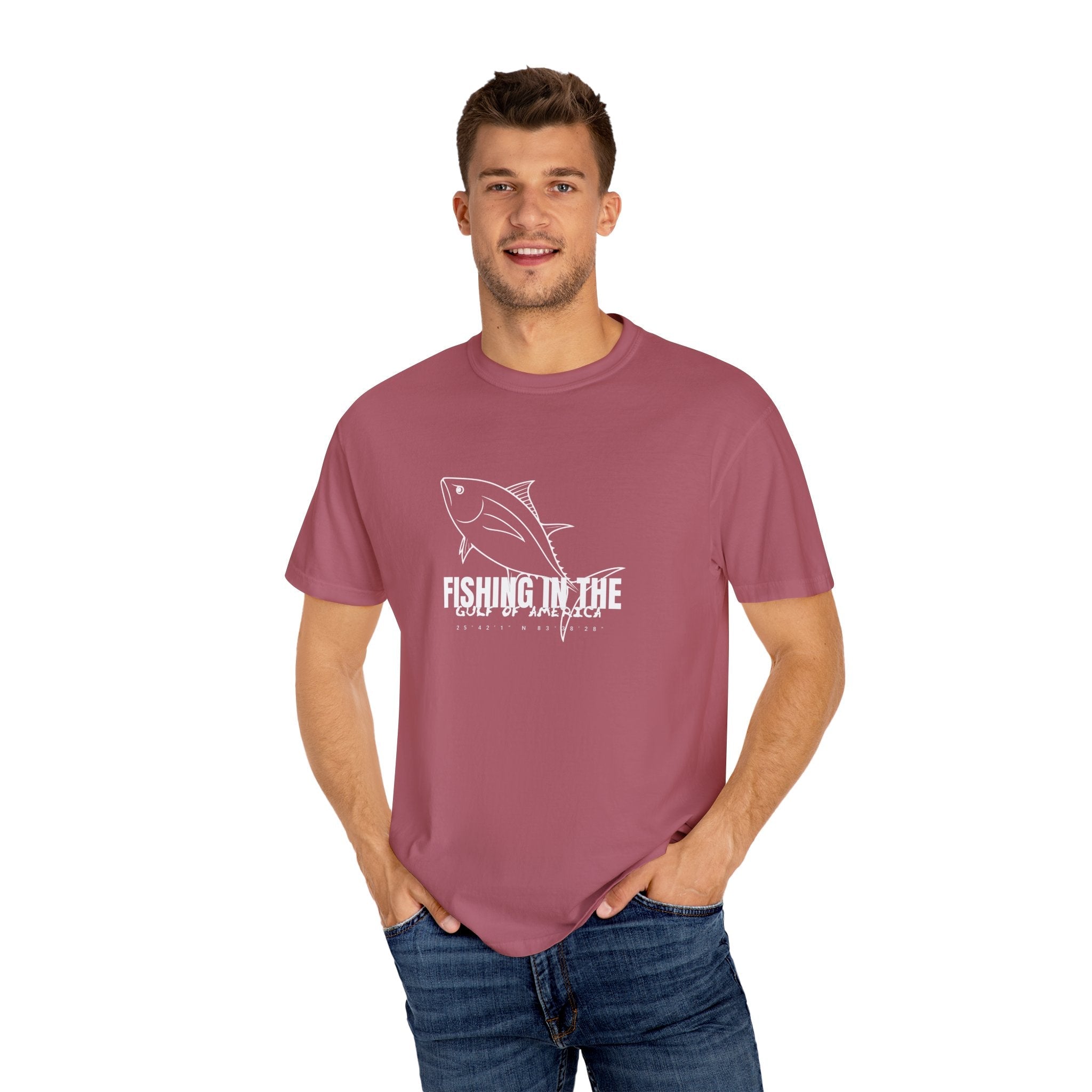 Gulf Of America Fishing Adventure Unisex Garment - Dyed T-shirt - Get Tight Gear