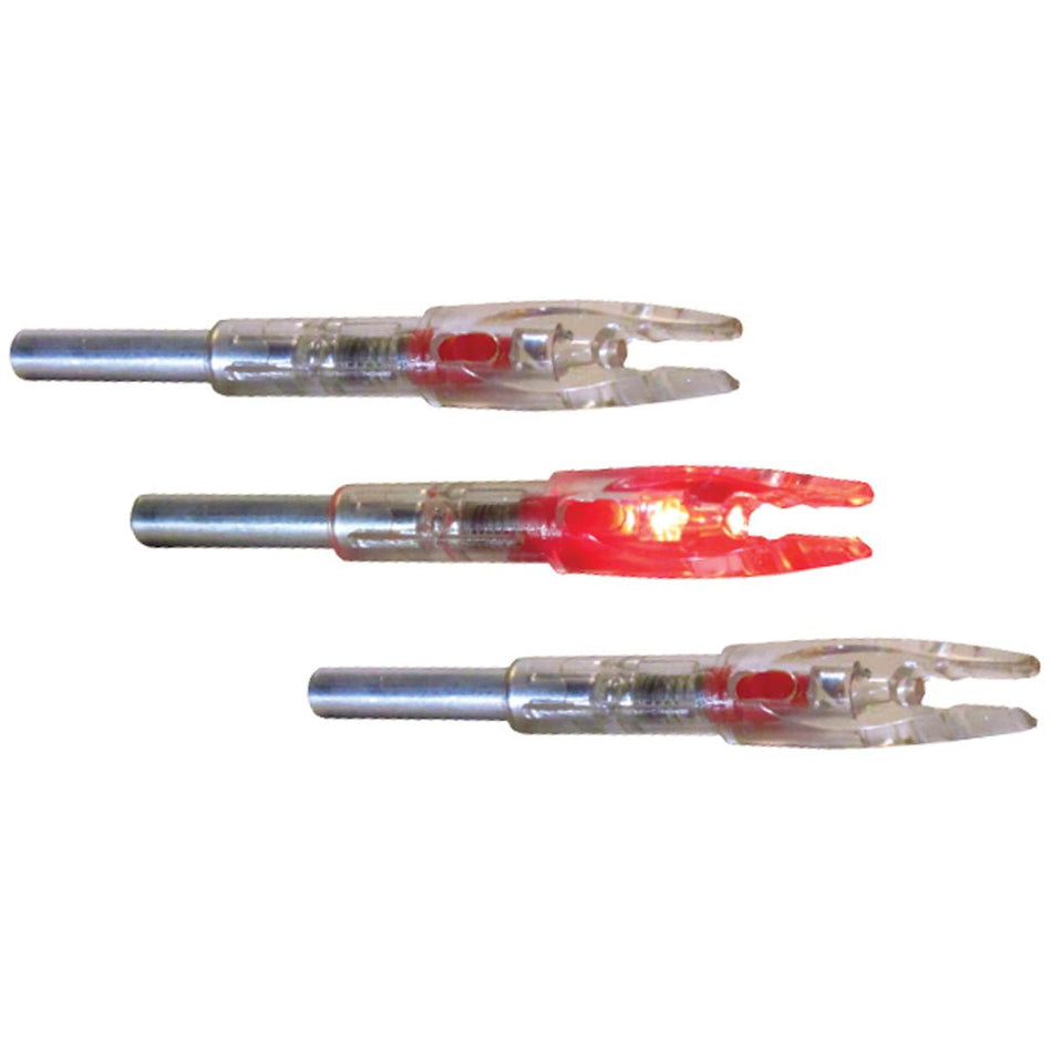 GWS Lighted Nocks Red S 3 pk. - Get Tight Gear