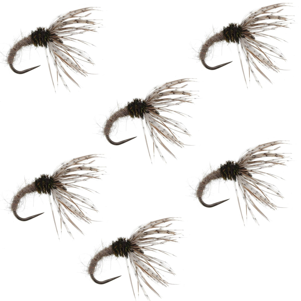 Hares Ear Sakasa Kebari - 6 Tenkara Flies - Size 14 - Get Tight Gear