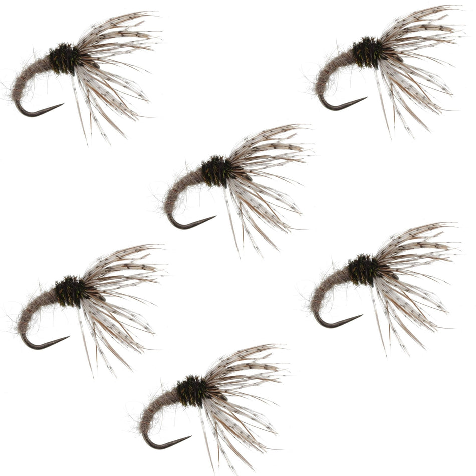 Hares Ear Sakasa Kebari - 6 Tenkara Flies - Size 14 - Get Tight Gear