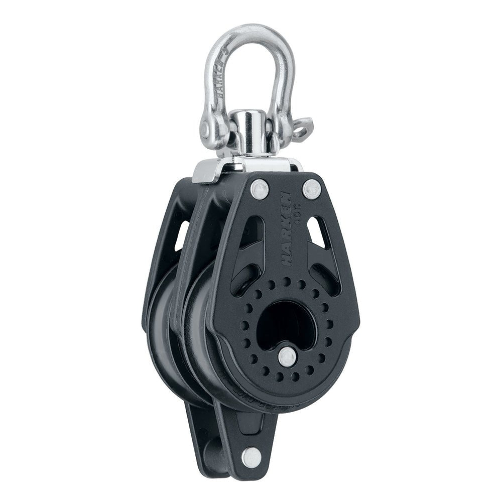 Harken 40mm Carbo Air Double Swivel Block w/Becket - Get Tight Gear