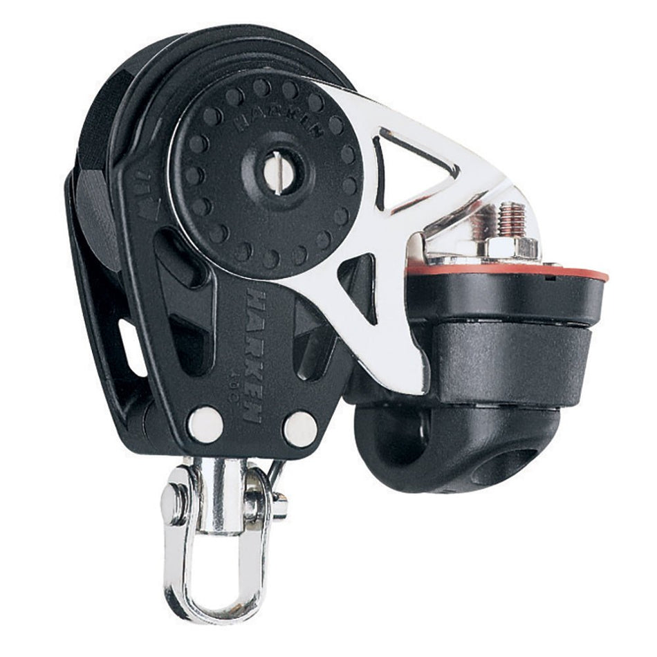 Harken 40mm Carbo Single Ratchet Block w/Swivel Becket & Cam Cleat - Get Tight Gear