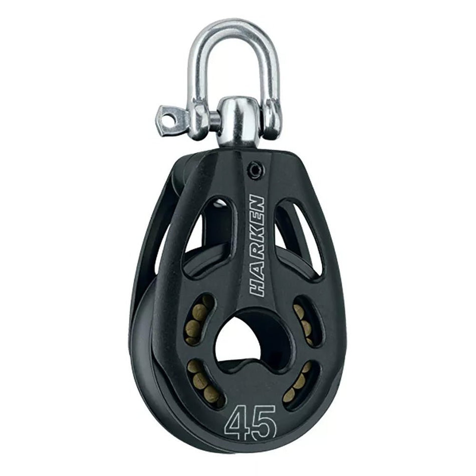 Harken 45mm Aluminum Black Magic Air Block w/Swivel - Get Tight Gear