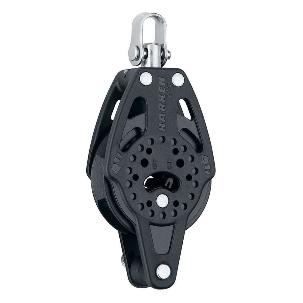 Harken 57mm Carbo Single Ratchet Block w/Swivel & Becket - Get Tight Gear