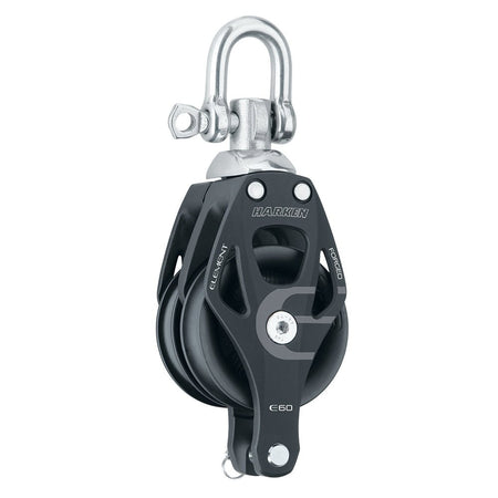 Harken 60mm Double Aluminum Element Block w/Swivel & Becket - Get Tight Gear