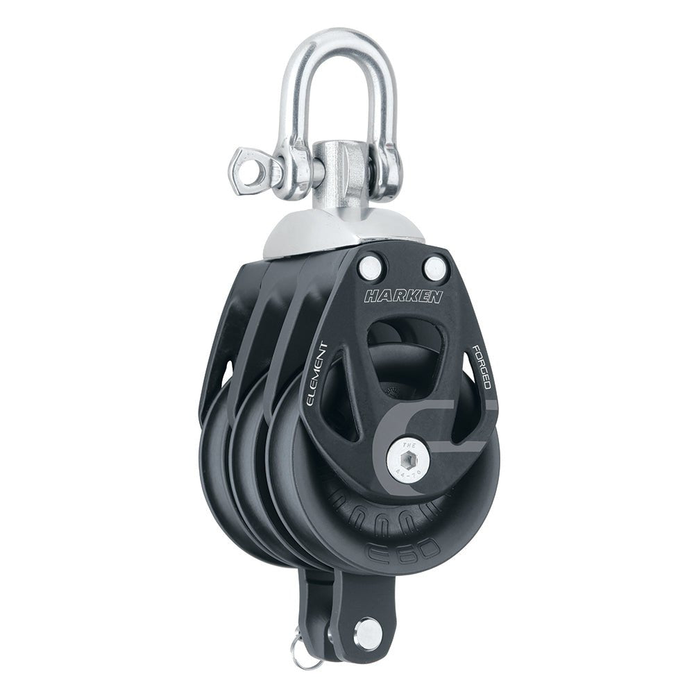 Harken 60mm Triple Aluminum Element Block w/Swivel & Becket - Get Tight Gear