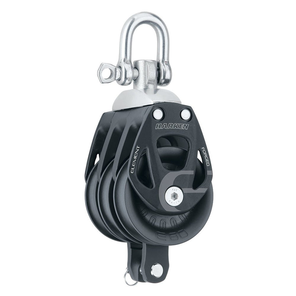 Harken 60mm Triple Aluminum Element Block w/Swivel & Becket - Get Tight Gear