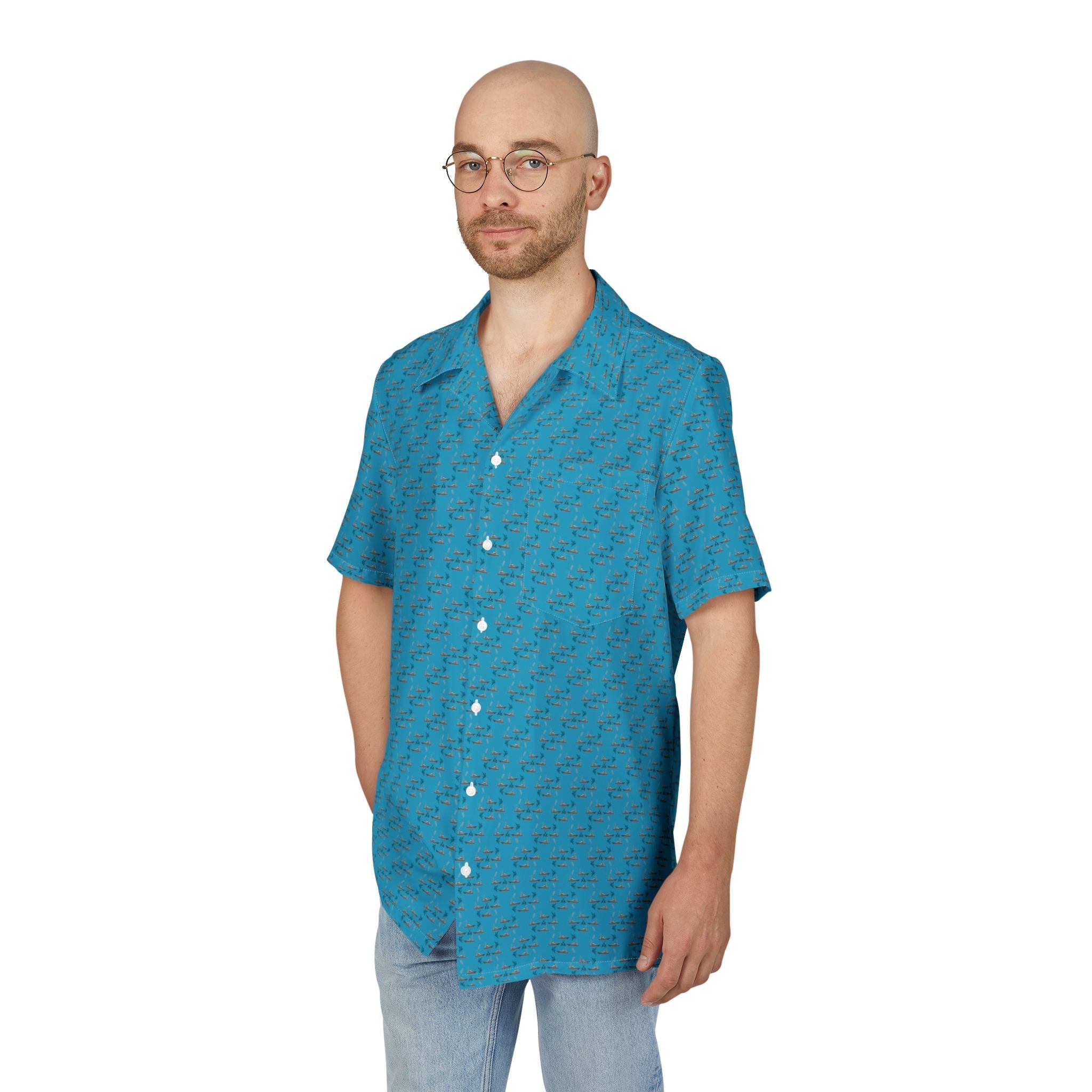 Hawaiian Fishing Shirt - Sportfish Design - Get Tight Gear