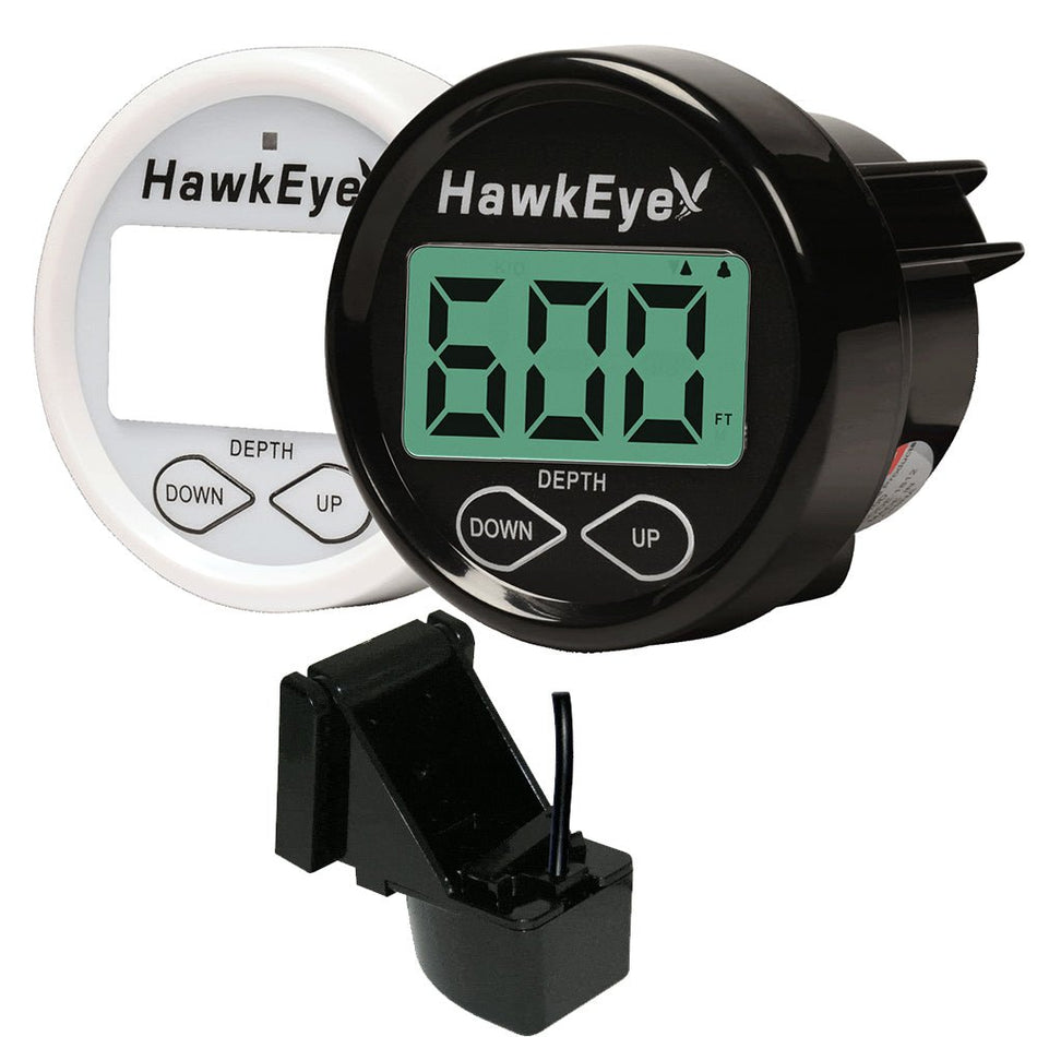 Hawkeye DepthTrax In - Dash Digital Depth & Temp Gauge - Transom Mount - Get Tight Gear