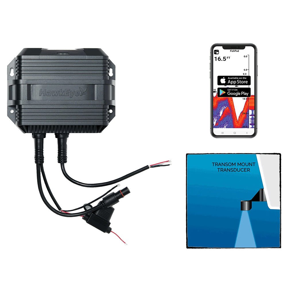 HawkEye FishPod 10BX Boat Mount Bluetooth Fishfinder - Get Tight Gear