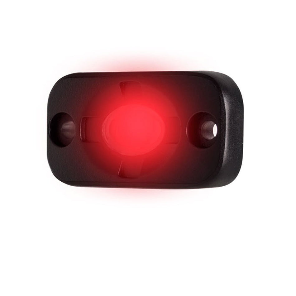 HEISE Auxiliary Accent Lighting Pod - 1.5" x 3" - Black/Red - Get Tight Gear