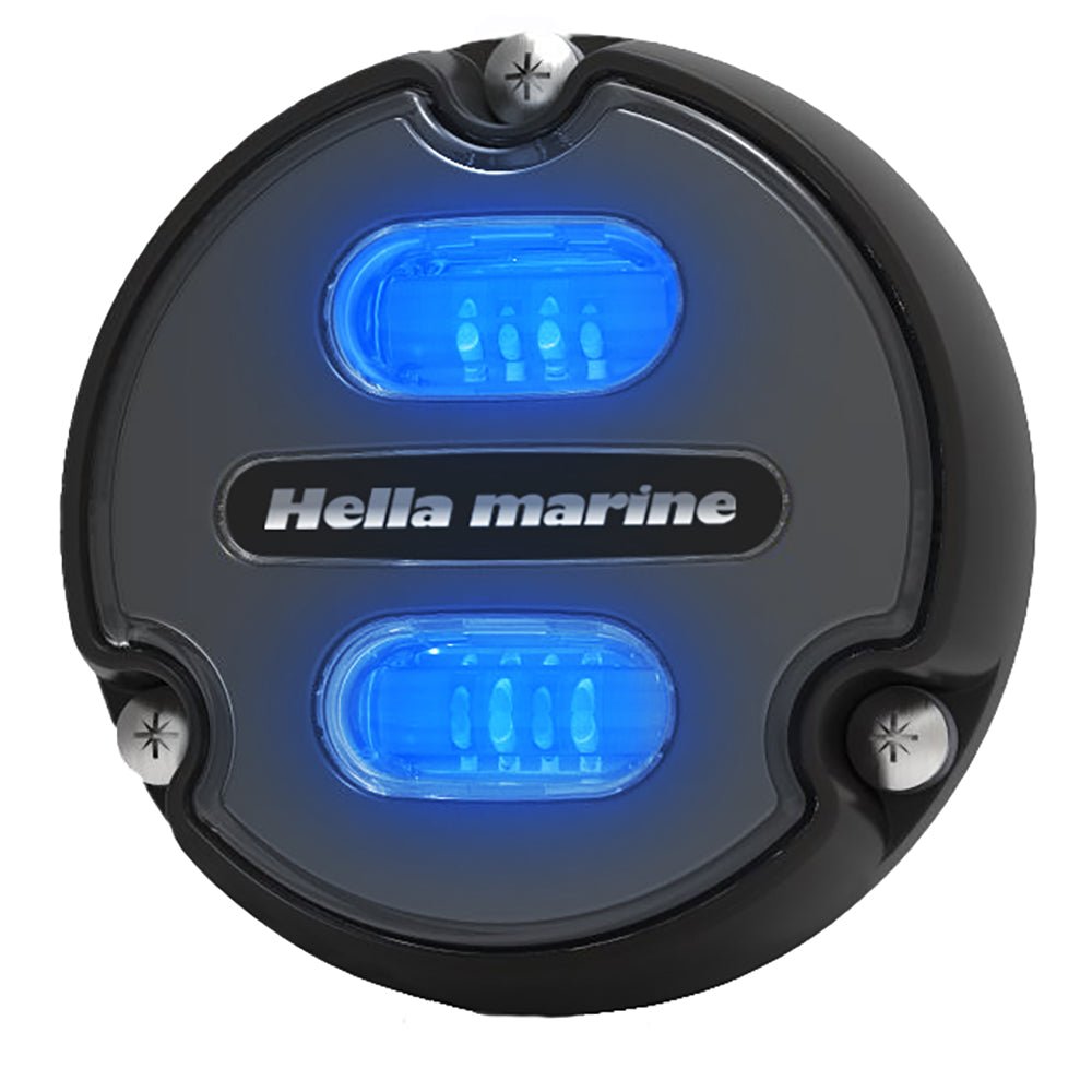 Hella Marine Apelo A1 Blue White Underwater Light - 1800 Lumens - Black Housing - Charcoal Lens - Get Tight Gear