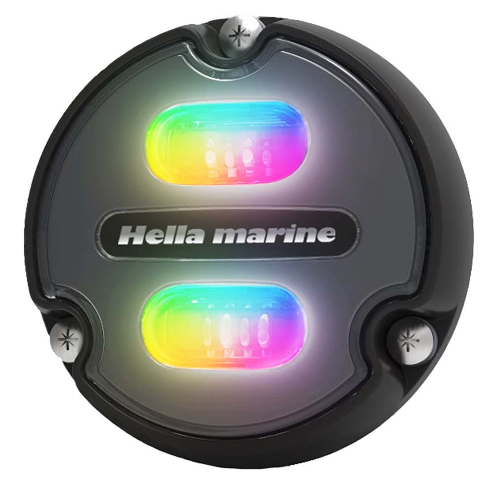 Hella Marine Apelo A1 RGB Underwater Light - 1800 Lumens - Black Housing - Charcoal Lens - Get Tight Gear