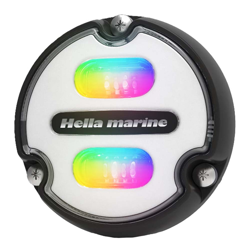 Hella Marine Apelo A1 RGB Underwater Light - 1800 Lumens - Black Housing - White Lens - Get Tight Gear