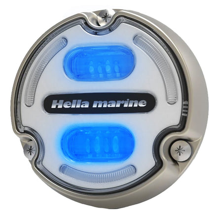 Hella Marine Apelo A2 Blue White Underwater Light - 3000 Lumens - Bronze Housing - White Lens w/Edge Light - Get Tight Gear