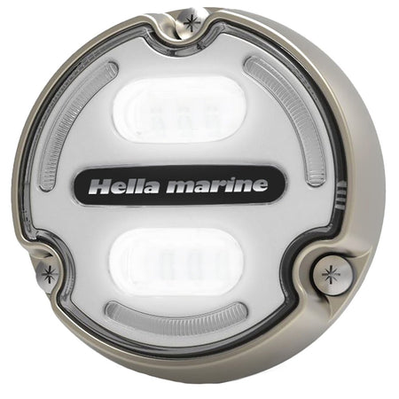 Hella Marine Apelo A2 Blue White Underwater Light - 3000 Lumens - Bronze Housing - White Lens w/Edge Light - Get Tight Gear