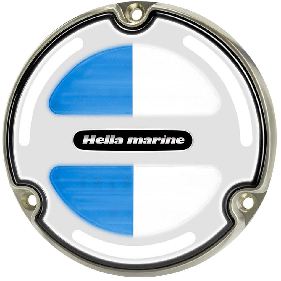 Hella Marine Apelo A3 White/Blue Underwater Light - Bronze - White Lens - Get Tight Gear