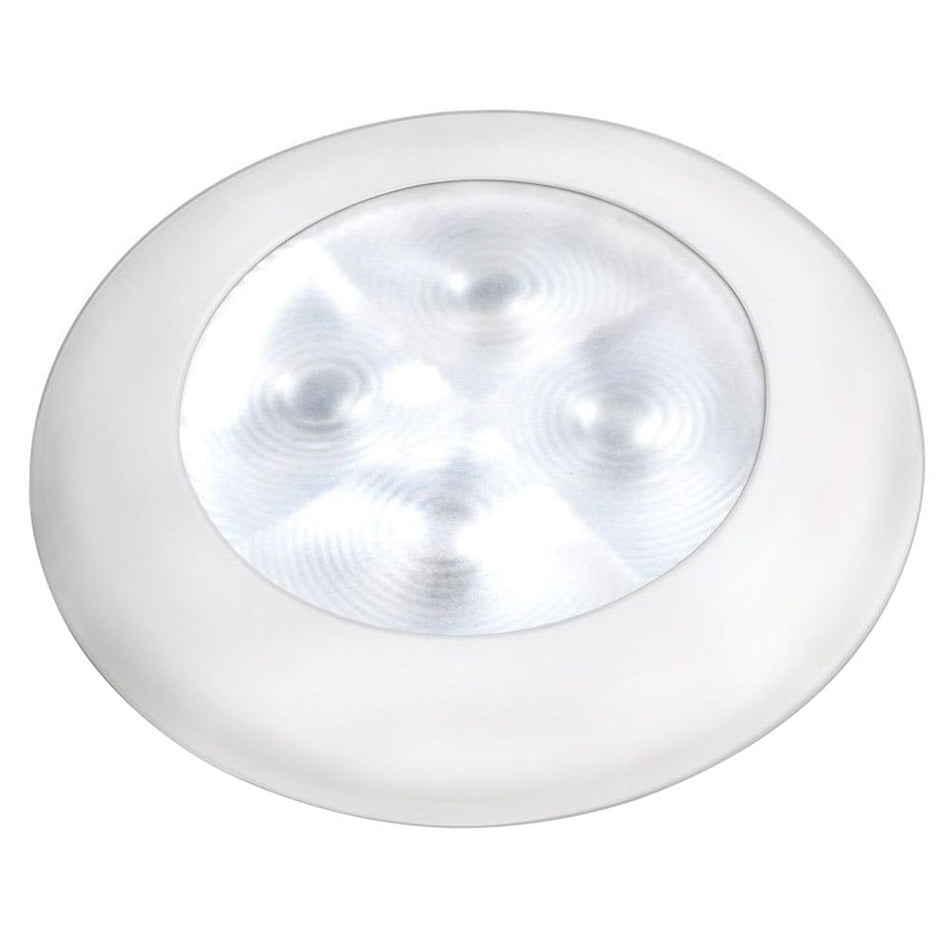 Hella Marine Courtesy Light - Warm White w/White Rim - Get Tight Gear
