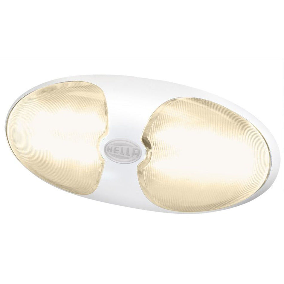 Hella Marine DuraLED 12 Interior/Exterior Lamp - Warm White LED - White Housing - Get Tight Gear
