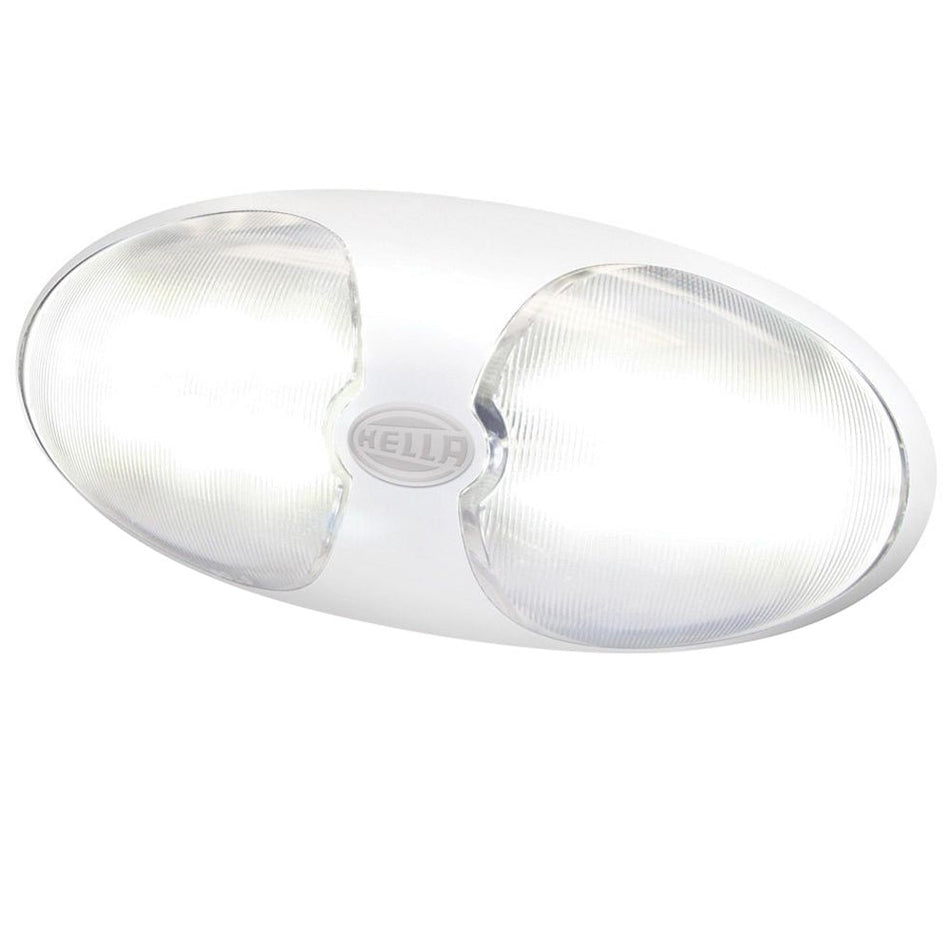 Hella Marine DuraLED 12 Interior/Exterior Lamp - White LED - White Housing - Get Tight Gear