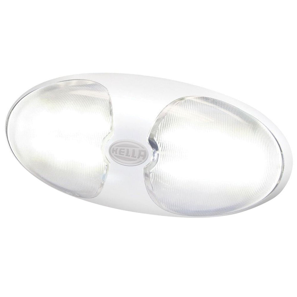 Hella Marine DuraLED 12 Interior/Exterior Lamp w/Switch - White LED - White Housing - Get Tight Gear