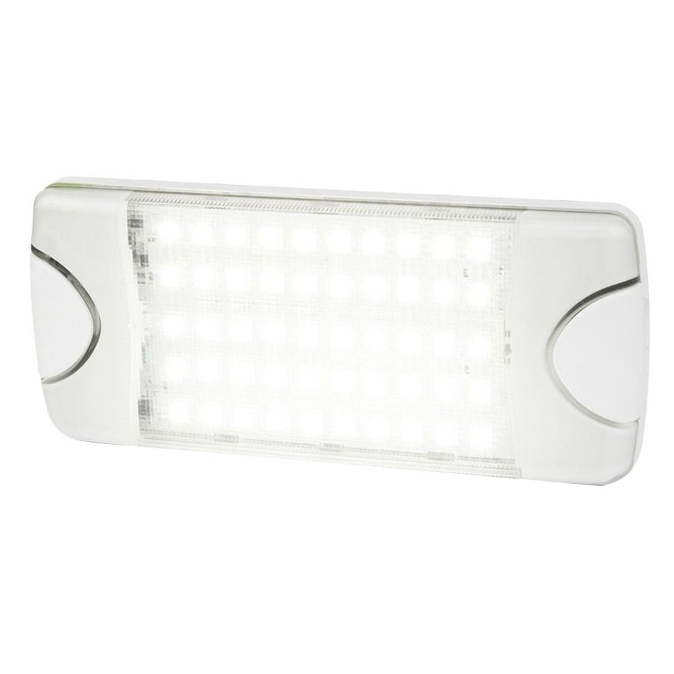 Hella Marine DuraLED 50 Low Profile Interior/Exterior Lamp - Wide White Spreader Beam - Get Tight Gear