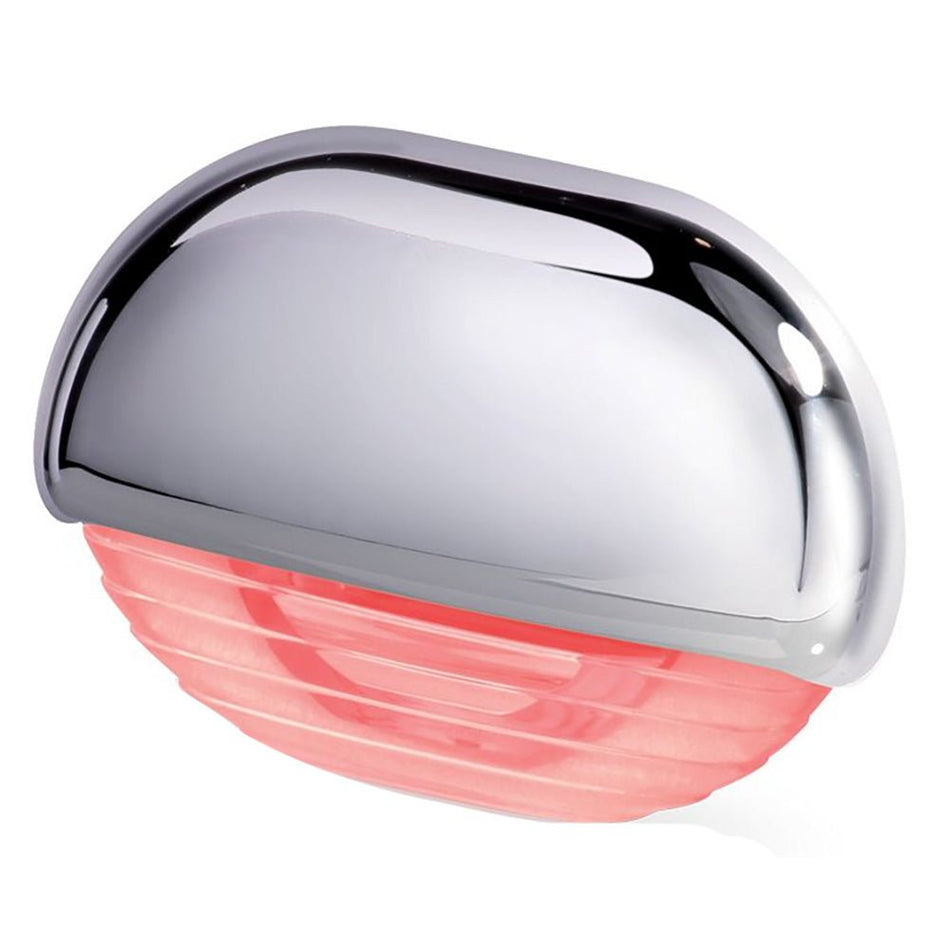 Hella Marine Easy Fit Step Lamp - Red w/Chrome Cap - Get Tight Gear